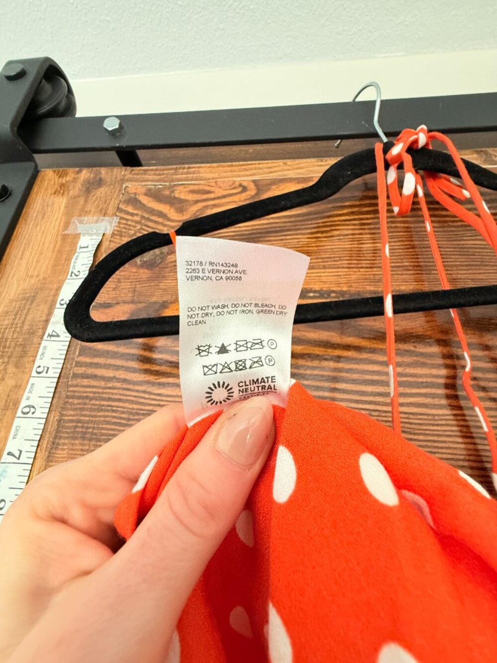 Reformation • Two Piece Set, Orange Polka Dot - Picture 16 of 16